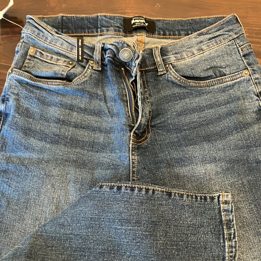 Bluenotes Blue Skinny Jeans with Gold Stitching
